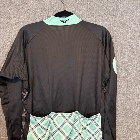 Twin Six Cycling Jersey Womens XL Black Skull Crossbones Full Zip Race Raglan - Picture 5 of 10